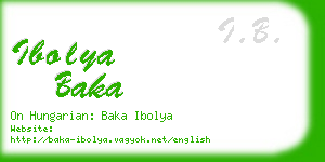 ibolya baka business card